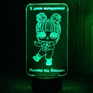 Акриловий світильник-нічник лялька ЛОЛ (L.O.L) зелений tty-n000381 - Інтернет-магазин спільних покупок ToGether