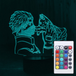 Акриловий світильник-нічник з пультом 16 кольорів Какаши та Курама tty-n000497 - Інтернет-магазин спільних покупок ToGether