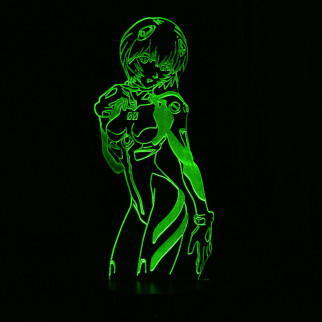 Акриловий світильник-нічник Рей Аянамі (Rebuild) зелений tty-n000558 - Інтернет-магазин спільних покупок ToGether
