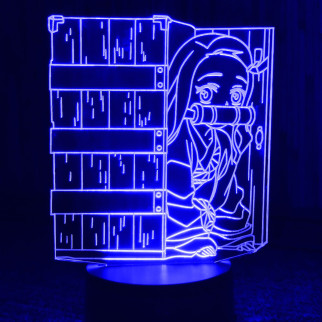 Акриловий світильник-нічник Незуко Камадо (Nezuko Kamado) синій tty-n000571 - Інтернет-магазин спільних покупок ToGether
