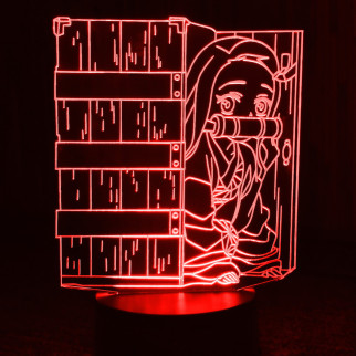 Акриловий світильник-нічник Незуко Камадо (Nezuko Kamado) червоний tty-n000573 - Інтернет-магазин спільних покупок ToGether