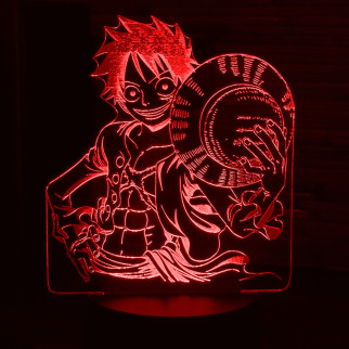 Акриловий світильник-нічник Манки Д. Луффи (Monkey D. Luffy) червоний tty-n000612 - Інтернет-магазин спільних покупок ToGether