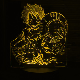 Акриловий світильник-нічник Манки Д. Луффи (Monkey D. Luffy) жовтий tty-n000613 - Інтернет-магазин спільних покупок ToGether