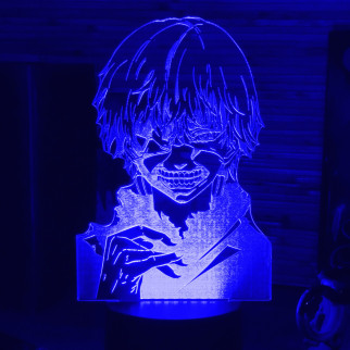 Акриловий світильник-нічник Кен Канекі (Ken Kaneki) синій tty-n000617 - Інтернет-магазин спільних покупок ToGether