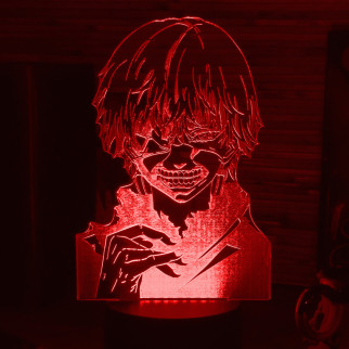 Акриловий світильник-нічник Кен Канекі (Ken Kaneki) червоний tty-n000619 - Інтернет-магазин спільних покупок ToGether