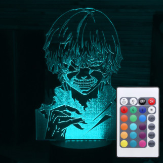 Акриловий світильник-нічник з пультом 16 кольорів Кен Канекі (Ken Kaneki) tty-n000622 - Інтернет-магазин спільних покупок ToGether
