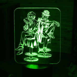 Акриловий світильник-нічник Дазай Чуя (Dazai and Chuuya) зелений tty-n000625 - Інтернет-магазин спільних покупок ToGether