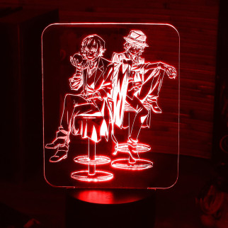 Акриловий світильник-нічник Дазай Чуя (Dazai and Chuuya) червоний tty-n000626 - Інтернет-магазин спільних покупок ToGether