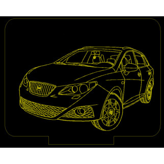 Акриловий світильник-нічник Сеат SEAT жовтий tty-n000648 - Інтернет-магазин спільних покупок ToGether
