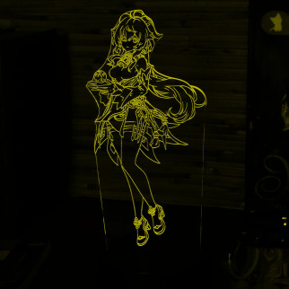 Акриловий світильник-нічник Гань Юй (Ganyu) жовтий tty-n000656 - Інтернет-магазин спільних покупок ToGether