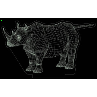 Акриловий світильник-нічник носоріг білий tty-n000686 - Інтернет-магазин спільних покупок ToGether