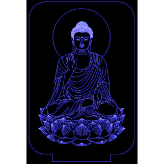 Акриловий світильник-нічник Будда синій tty-n000689 - Інтернет-магазин спільних покупок ToGether