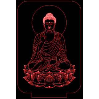 Акриловий світильник-нічник Будда червоний tty-n000691 - Інтернет-магазин спільних покупок ToGether