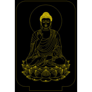 Акриловий світильник-нічник Будда жовтий tty-n000692 - Інтернет-магазин спільних покупок ToGether