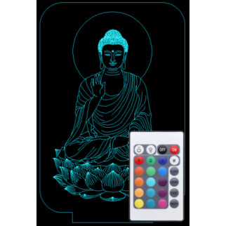 Акриловий світильник-нічник з пультом 16 кольорів Будда tty-n000694 - Інтернет-магазин спільних покупок ToGether