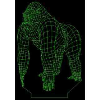Акриловий світильник-нічник горила зелений tty-n000699 - Інтернет-магазин спільних покупок ToGether