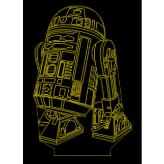 Акриловий світильник-нічник Зоряні війни R2-D2 жовтий tty-n000716 - Інтернет-магазин спільних покупок ToGether