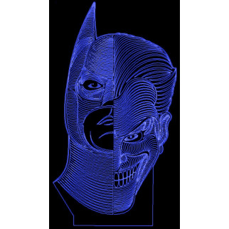 Акриловий світильник-нічник Бетмен Джокер синій tty-n000738 - Інтернет-магазин спільних покупок ToGether