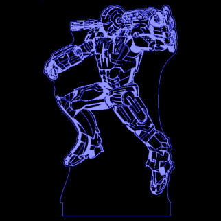 Акриловий світильник-нічник Залізна Людина 2 синій tty-n000749 - Інтернет-магазин спільних покупок ToGether