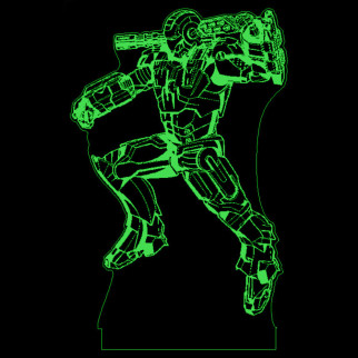 Акриловий світильник-нічник Залізна Людина 2 зелений tty-n000750 - Інтернет-магазин спільних покупок ToGether