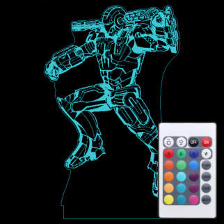 Акриловий світильник-нічник з пультом 16 кольорів Залізна Людина 2 tty-n000754 - Інтернет-магазин спільних покупок ToGether