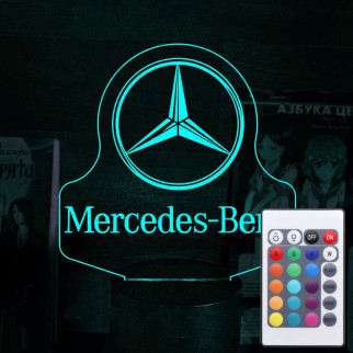 Акриловий світильник-нічник з пультом 16 кольорів Mercedes-Benz tty-n000517 - Інтернет-магазин спільних покупок ToGether