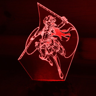 Акриловий світильник-нічник Атака Титанів Ханджи Зоє червоний tty-n000795 - Інтернет-магазин спільних покупок ToGether