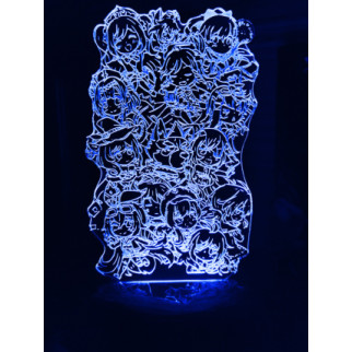 Акриловий світильник-нічник Genshin 3 синій tty-n000828 - Інтернет-магазин спільних покупок ToGether