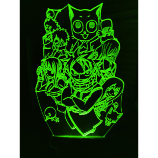 Акриловий світильник-нічник Фейри Тейл (Fairy Tail) зелений tty-n000864 - Інтернет-магазин спільних покупок ToGether