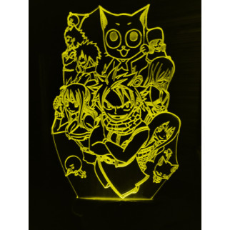 Акриловий світильник-нічник Фейри Тейл (Fairy Tail) жовтий tty-n000866 - Інтернет-магазин спільних покупок ToGether