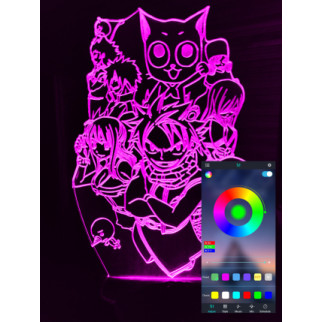 Акриловий світильник-нічник керування з телефона Фейрі Тейл (Fairy Tail) tty-n000869 - Інтернет-магазин спільних покупок ToGether