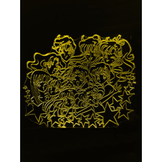 Акриловий світильник-нічник Зірки Сейлор Мун жовтий tty-n000894 - Інтернет-магазин спільних покупок ToGether