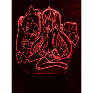 Акриловий світильник-нічник Хацуне Міку червоний tty-n000900 - Інтернет-магазин спільних покупок ToGether