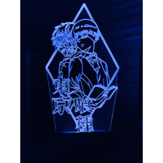 Акриловий світильник-нічник Кен Канекі 2 (Ken Kaneki) синій tty-n000905 - Інтернет-магазин спільних покупок ToGether