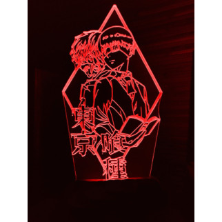 Акриловий світильник-нічник Кен Канекі 2 (Ken Kaneki) червоний tty-n000907 - Інтернет-магазин спільних покупок ToGether