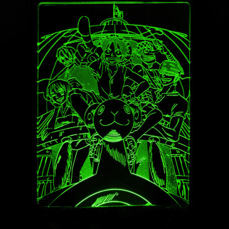 Акриловий світильник-нічник Манки Д. Луффи 2 (Monkey D. Luffy) зелений tty-n000920 - Інтернет-магазин спільних покупок ToGether