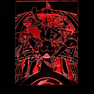 Акриловий світильник-нічник Манки Д. Луффи 2 (Monkey D. Luffy) червоний tty-n000921 - Інтернет-магазин спільних покупок ToGether