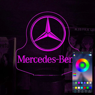 Акриловий світильник-нічник керування з телефона Mercedes-Benz tty-n000518 - Інтернет-магазин спільних покупок ToGether