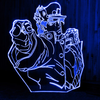 Акриловий світильник-нічник Джотаро Куджо (ДжоДжо) синій tty-n001010 - Інтернет-магазин спільних покупок ToGether