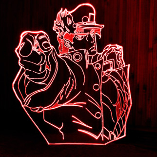 Акриловий світильник-нічник Джотаро Куджо (ДжоДжо) червоний tty-n001012 - Інтернет-магазин спільних покупок ToGether