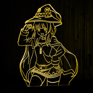 Акриловий світильник-нічник Мегумин (Коносуба) жовтий tty-n001020 - Інтернет-магазин спільних покупок ToGether