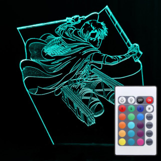 Акриловий світильник-нічник з пультом 16 кольорів Леві Аккерман 2 (Levi Ackerman) tty-n001057 - Інтернет-магазин спільних покупок ToGether