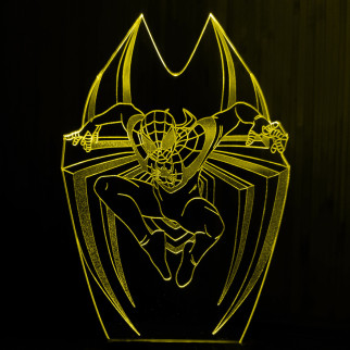 Акриловий світильник-нічник Людина-Павук 2 (Spider-Man) жовтий tty-n001069 - Інтернет-магазин спільних покупок ToGether