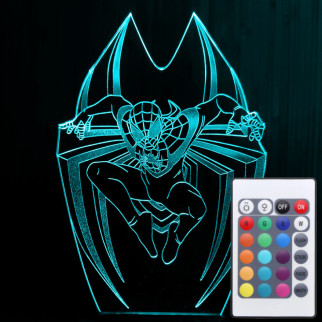 Акриловий світильник-нічник з пультом 16 кольорів Людина-Павук 2 (Spider-Man) tty-n001071 - Інтернет-магазин спільних покупок ToGether