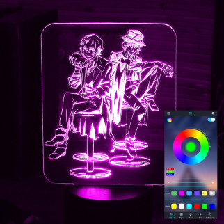 Акриловий світильник-нічник керування з телефона Дазай Чуя (Dazai and Chuuya) tty-n000630 - Інтернет-магазин спільних покупок ToGether