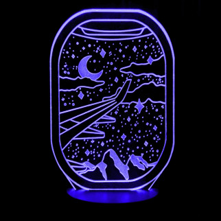 Акриловий світильник-нічник Нічний політ синій tty-n001073 - Інтернет-магазин спільних покупок ToGether