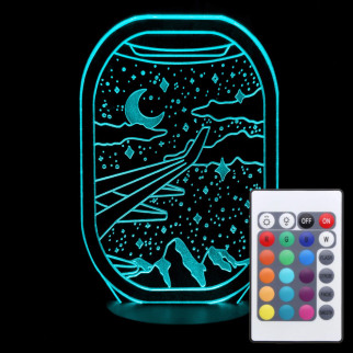 Акриловий світильник-нічник з пультом 16 кольорів Нічний політ tty-n001078 - Інтернет-магазин спільних покупок ToGether