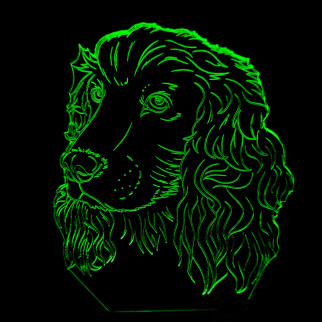 Акриловий світильник-нічник Собака 2 зелений tty-n001109 - Інтернет-магазин спільних покупок ToGether
