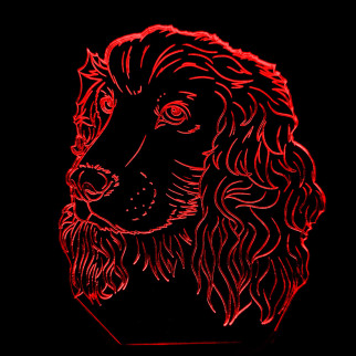 Акриловий світильник-нічник Собака 2 червоний tty-n001110 - Інтернет-магазин спільних покупок ToGether