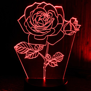 Акриловий світильник-нічник Троянда червоний tty-n001145 - Інтернет-магазин спільних покупок ToGether